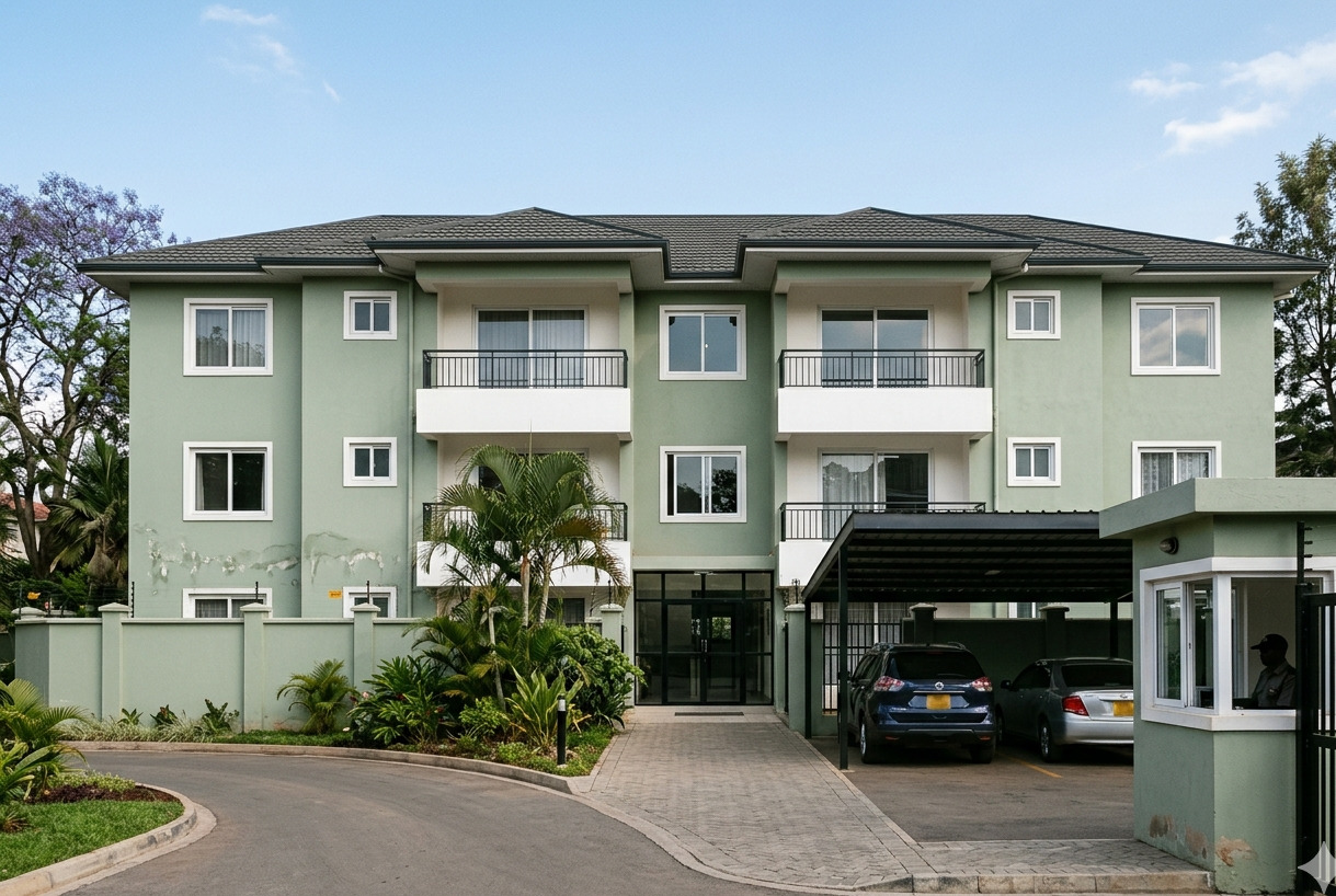 A Cloud Paints-finished Kenyan apartment block