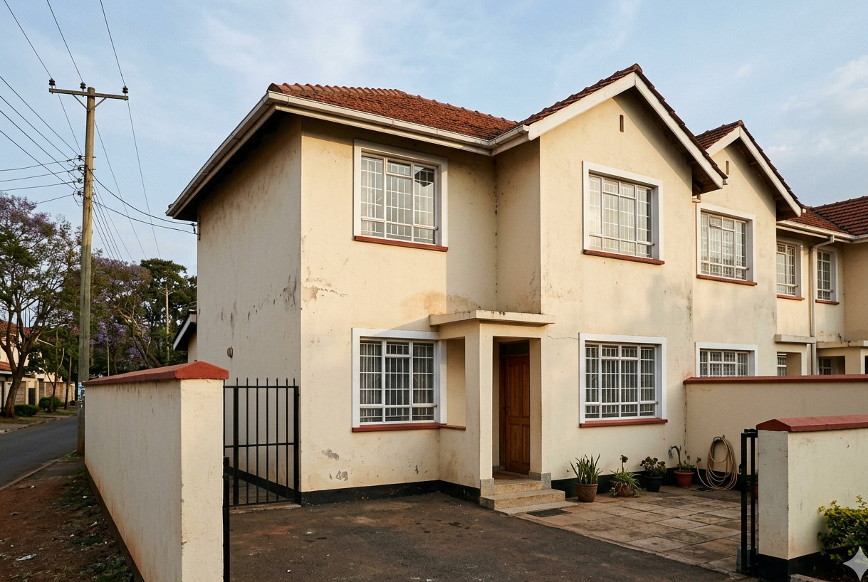 Buruburu maisonette exterior with red tile roof